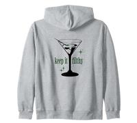 Keep It Filthy, Dirty Martini Funny Saying, Simple Bartender Zip Hoodie