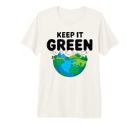 Keep It Green Earth Day Planet Environmental Awareness Retro Premium T-Shirt