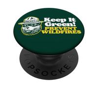 Keep It Green! Prevent Wildfires Vintage Smokey Bear Retro PopSockets Adhesive PopGrip