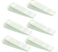 Keep it Handy 6pk White Door Wedge Rubber Door Stop | Door Stoppers for Floor | Heavy Duty | Ideal for Home and Office