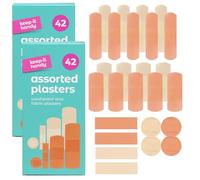 Keep-It Handy 84pk Assorted Plasters - Washproof and Fabric Wound Plaster for First Aid Kit, Mixed Sizes for Every Use, Durable and Gentle, Ideal for Home or On-the-Go, Hygienic & Individually Wrapped