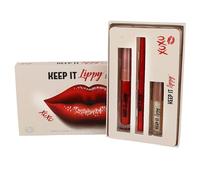 Keep It Lippy Lip Liner, Lipstick & Lip Gloss Set, 3 Piece Set, Matte Lip Stick, Shimmer Lip Gloss, Lip Trio, Vegan Friendly, Makeup Gift Set (Red)