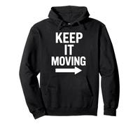 Keep It Moving Motivational Arrow Graphic Pullover Hoodie
