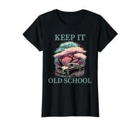 Keep It Old School Lowrider Car Chicano Low & Slow Oldies Value Graphic T-Shirt, Women, Black, L