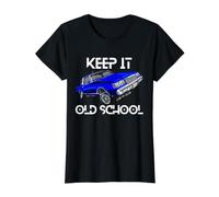 Keep It Old School Lowrider Car Chicano Low & Slow Oldies Value Graphic T-Shirt, Women, Black, S