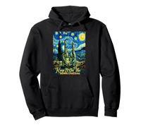 Keep It On The Down Chateau Wine Starry Painting Art Pullover Hoodie