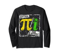 Keep It Real Think Rational Pi Math Graphic Long Sleeve T-Shirt