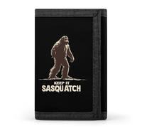 Keep It Sasquatch Bigfoot Casual Wallet for Men Minimalist Trifold Wallet ID Card Holder Coin Purse Wallet