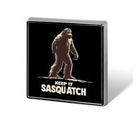 Keep It Sasquatch Bigfoot Square Enamel Brooch Pin Button Badges Decoration Hat Clothing Bag Accessories Gift Crafts