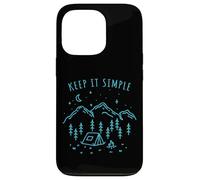 Keep It Simple Campfire Nature Lover Tent Minimalist Camping Case for iPhone 13 Pro