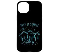 Keep It Simple Campfire Nature Lover Tent Minimalist Camping Case for iPhone 15 Plus