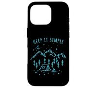 Keep It Simple Campfire Nature Lover Tent Minimalist Camping Case for iPhone 16 Pro