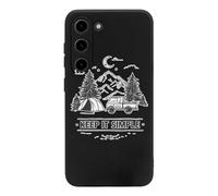Keep It Simple Camping Camp Hard Case Compatible with Galaxy S23 S23 Plus S23 Ultra TPU Cover for Men Women