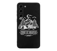 Keep It Simple Camping Camp Hard Case Compatible with Galaxy S23 S23 Plus S23 Ultra TPU Cover for Men Women