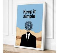 Keep It Simple Canvas Wall Art Print 24x16 Inch