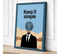 Keep It Simple Canvas Wall Art Print 24x16 Inch