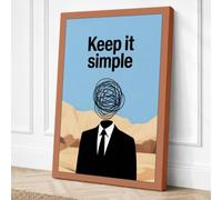 Keep It Simple Canvas Wall Art Print 30x20 Inch