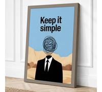 Keep It Simple Canvas Wall Art Print 36x24 Inch