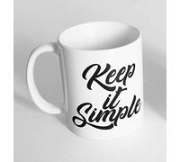 Keep It Simple Funny Novelty Ceramic Cup Gift Tea Coffee Mug 1365 (Mug + Coaster)