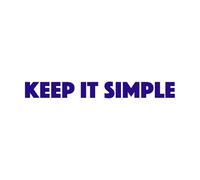 Keep it Simple Lettering Decals 12x107.1cm It Won't Fall Off DarkBlue