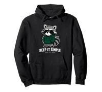Keep It Simple Raccoon Minimal Graphic Pullover Hoodie