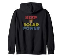 Keep It Solar Power Funny Renewable Gear Retro Zip Hoodie