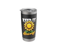 Keep It Sunny Sunflower Positive Vibes Summer Stainless Steel Insulated Tumbler