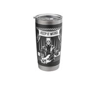 Keep It Weird Frankenstein Monster Plays Bass Guitar Player Stainless Steel Insulated Tumbler