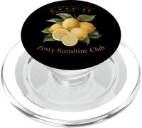 Keep It Zesty Sunshine Club Lemon Art PopSockets PopGrip for MagSafe
