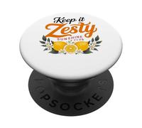 Keep It Zesty Sunshine Club Lemons Blooms PopSockets Adhesive PopGrip