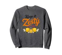 Keep It Zesty Sunshine Club Lemons Blooms Sweatshirt