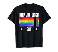 Keep Jiu Jitsu Gay LGBT Pride Month Ally Flag T-Shirt