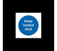 Keep locked shut Sticker/Self Adhesive Sign - Fire Exit, Gangway, Emergency, Route - (FPR13)