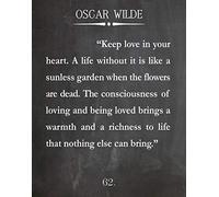 Keep Love Quote Oscar Wilde Quote Love Poster (5 x 7, Chalkboard Black)