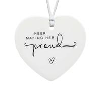 Keep Making Her Proud Memorial Ceramic Pendants, Sympathy Bereavement Gifts for Loss of Mum Mother Grandmother, Bereavement Keepsake Mum Memorial Gifts, Proud of You Thinking of You Hanging Ornament