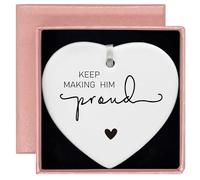 Keep Making Him Proud-Bereavement Keepsake-Loss of Loved One-Anniversary of Passing-Thinking of You-Loss of Dad-Grandpa or Dad Remembrance Gift-Memorial Gift Heart Shaped Ornament