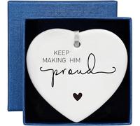Keep Making Him Proud Memorial Ceramic Pendants Bereavement Gifts for Loss of Dad Grandad Sympathy Gift Thinking of You Gifts Memorial Gift for Grieving Family and Friends in Loving Memory