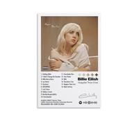 KEEP MARY Happier Than Ever - Billie Eilish Poster Decorative Painting Canvas Wall Art Living Room Poster Bedroom Painting 08 x 12 Inch (20 x 30 cm)