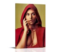 KEEP MARY Monica Bellucci Red Wall Art Picture Print Modern Family Room Decor 16 x 24 Inches (40 x 60 cm)