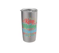 Keep Moving Forward Inspirational Motivation Typography Stainless Steel Insulated Tumbler