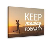 Keep Moving Forward Poster Canvas Poster Wall Art Decor Print Picture Paintings for Living Room Bedroom Decoration Frame: 24x36inch(60x90cm)