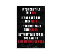 Keep Moving Inspirational Vintage Style Poster Set - Wall Decor, Aesthetic Canvas Painting for A Cozy Homer 24x36inch(60x90cm)