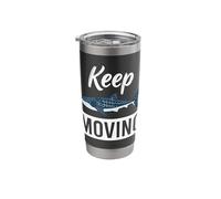 Keep Moving Whale Shark Motivational Stainless Steel Insulated Tumbler