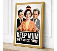 Keep Mum Propaganda Vintage Canvas Wall Art Print 18x12 Inch