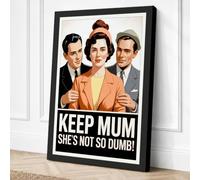 Keep Mum Propaganda Vintage Canvas Wall Art Print 18x12 Inch (46 x 30 cm)