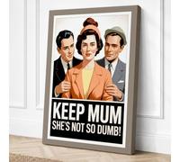 Keep Mum Propaganda Vintage Canvas Wall Art Print 24x16 Inch (61 x 41 cm)