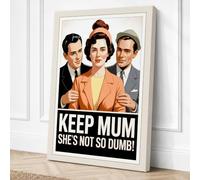 Keep Mum Propaganda Vintage Canvas Wall Art Print 30x20 Inch (76 x 51 cm)