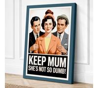 Keep Mum Propaganda Vintage Canvas Wall Art Print 36x24 Inch