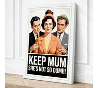 Keep Mum Propaganda Vintage Canvas Wall Art Print 36x24 Inch