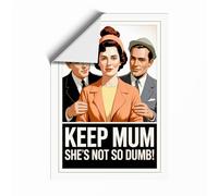 Keep Mum Propaganda Vintage Unframed Wall Art Print A1 (84.1×59.4cm), Wall Decor for Living Room, Bedroom, Office & Home, Art Gift